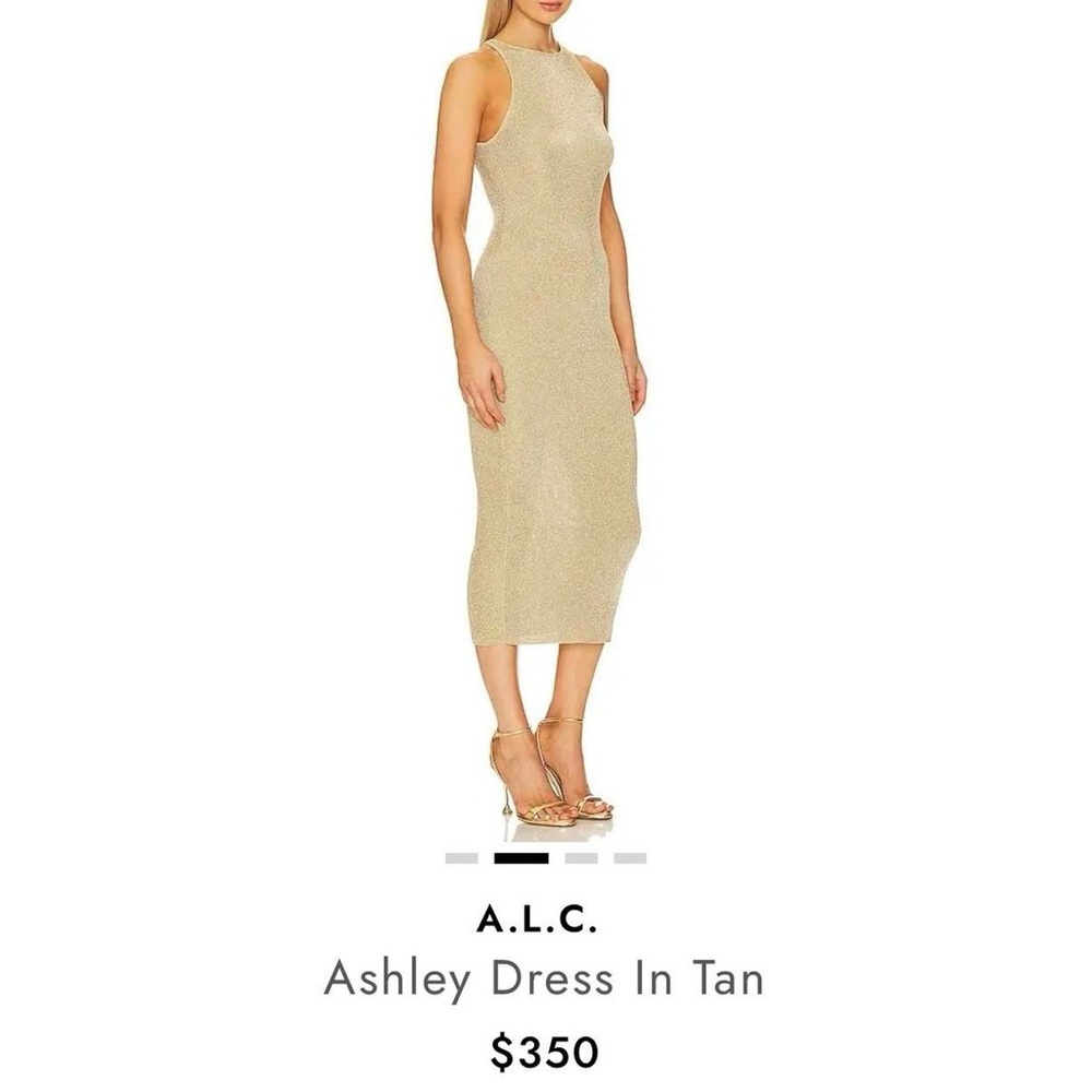 A.L.C. Ashley Midi Dress in Tan